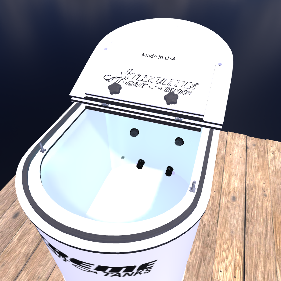50 Gallon Bait Tank (65 Gal. Total, 42″ x 24″ x 26″) - Image 3