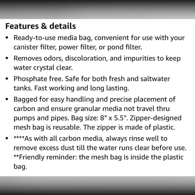 Activated Charcoal (Aquatic, 1 lb. Bag) - Image 2